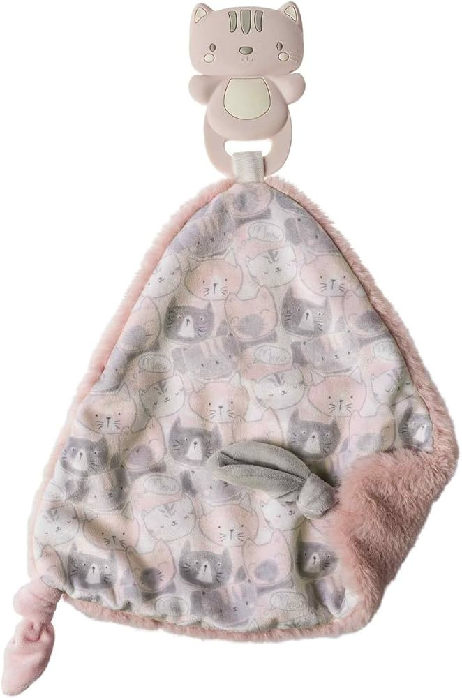 Mary Meyer Chewy Crew Soothing Baby Teether Lovey, 10-Inches, Kitty | Amazon (US)