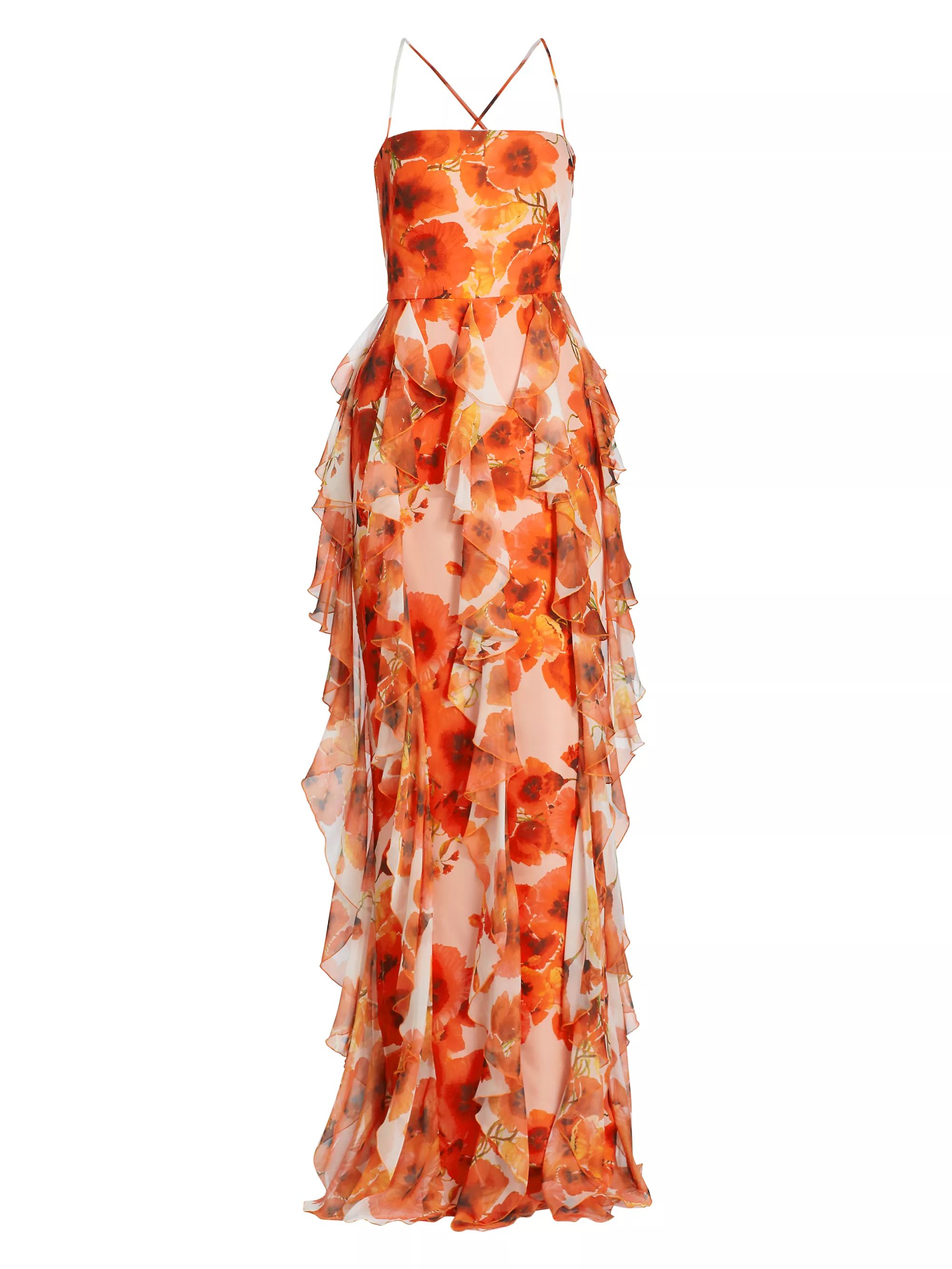 Valentin Floral Ruffle Gown | Saks Fifth Avenue