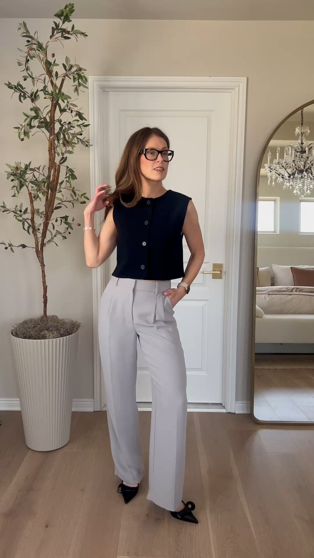 Obsessed with this vest. For a more modest look you can layer over a long tee. 

Workwear. Spring outfit. Spring fashion. Aritzia. Style. Date night  

#LTKStyleTip #LTKWorkwear #LTKWatchNow