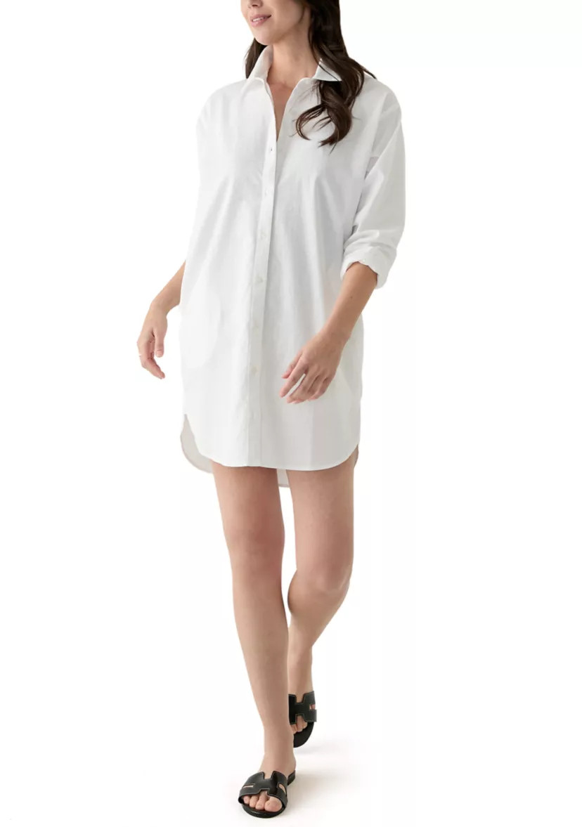 Women's Long Sleeve Button Down Dress Cover-Up | Belk