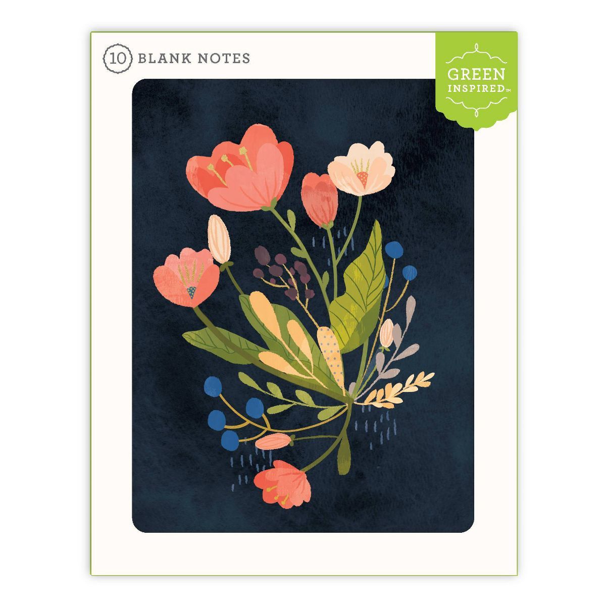 Green Inspired 10ct Bouquet Blank Cards | Target