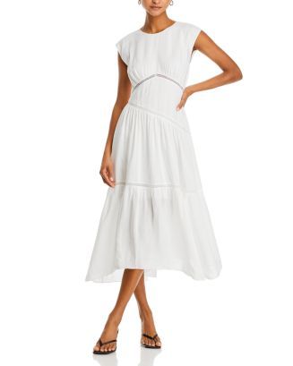 FRAME Lace Inset Midi Dress Women - Bloomingdale's | Bloomingdale's (US)