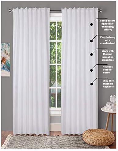 Tab Top Curtains,Farm House Curtain,Cotton Curtains,Curtain 2 Panel Sets,Window Curtain Panel in Tex | Amazon (US)