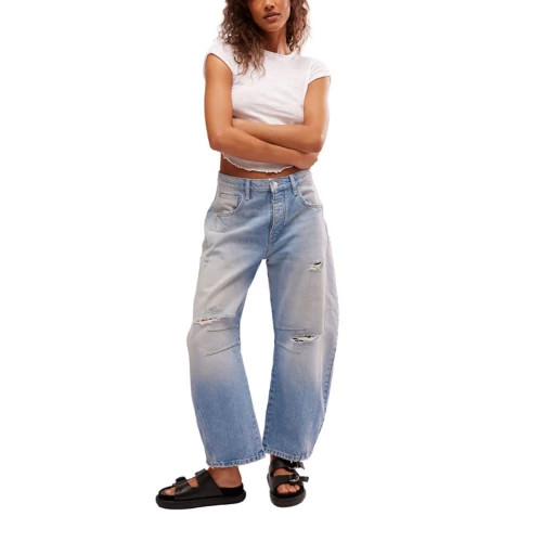 Women's Free People Good Luck Relaxed Fit Barrel Jeans | Scheels
