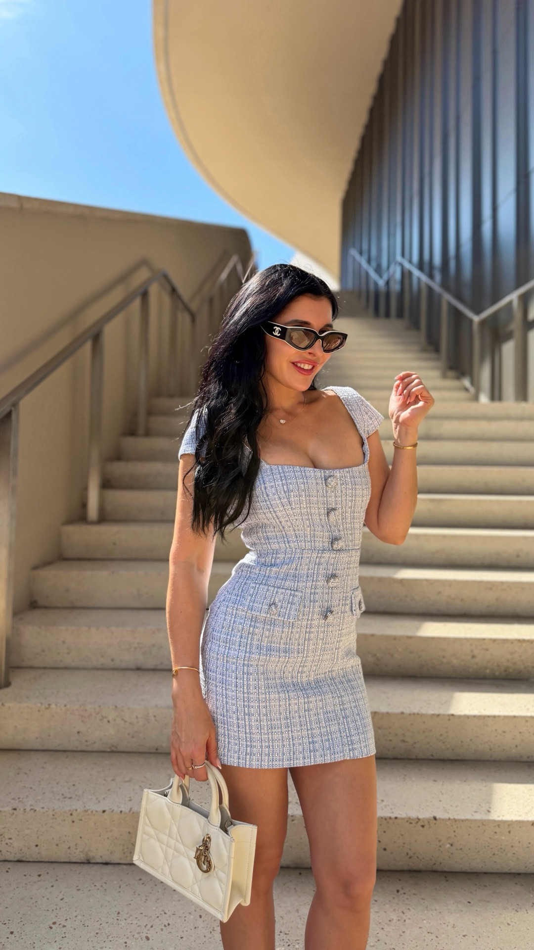 Blue spring tweed mini dress 

#LTKgrwm #LTKootd #LTKPetite