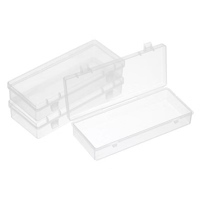Unique Bargains PP Bead Jewelry Art Craft Organizing Storage Box 6.1" x 2.5" x 1.2" Clear 3 Pcs | Target