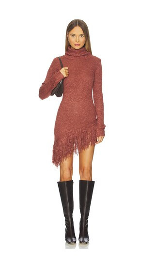 Understated Leather Whole Lotta Trouble Dress in Cognac. - size M/L | Revolve Clothing (Global)