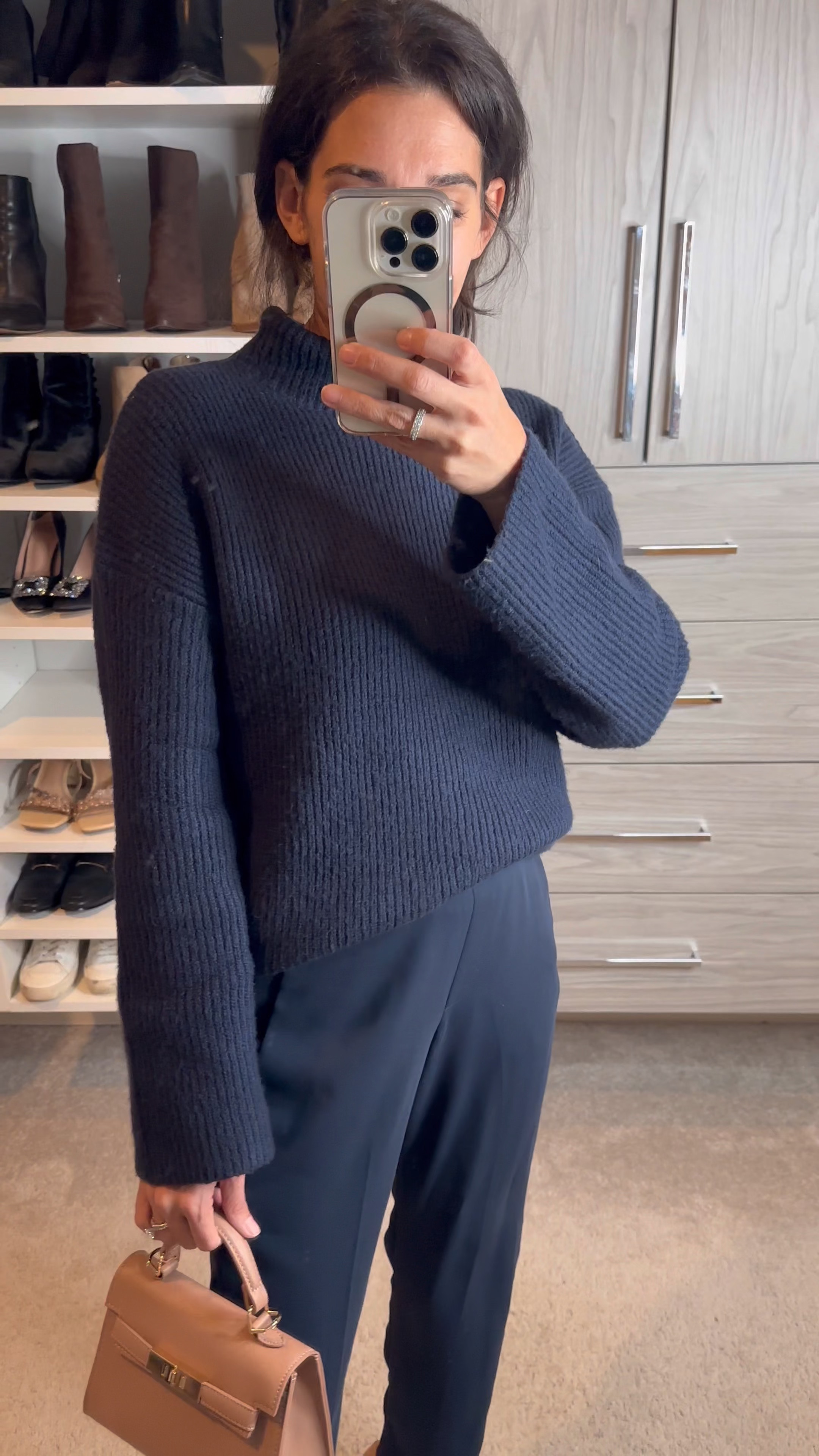 Navy sweater wearing size xs (I sized down) - work wear outfit ideas / office outfits / Interview outfits 

#LTKFindsUnder100 #LTKWorkwear #LTKFindsUnder50