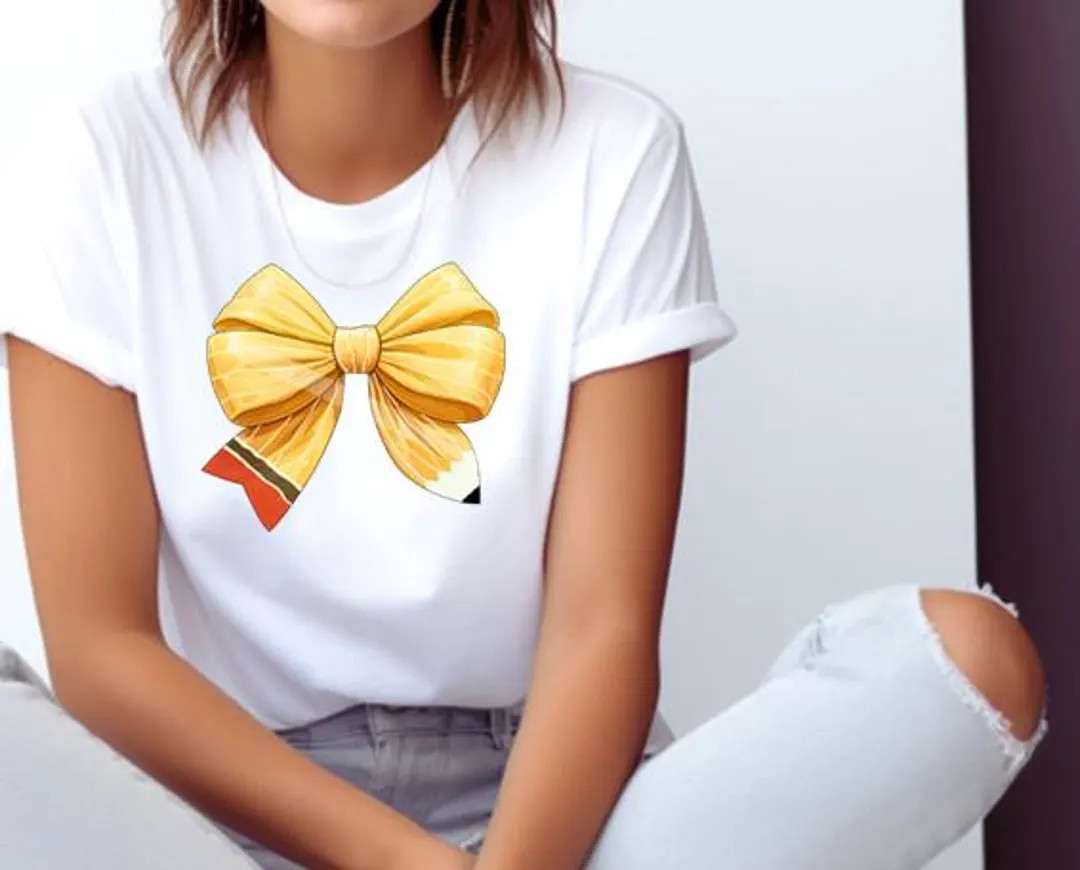 Coquette Pencil Shirt Cute and Fun Women's T-shirt Trendy Graphic Tee Teacher Shirt - Etsy | Etsy (US)