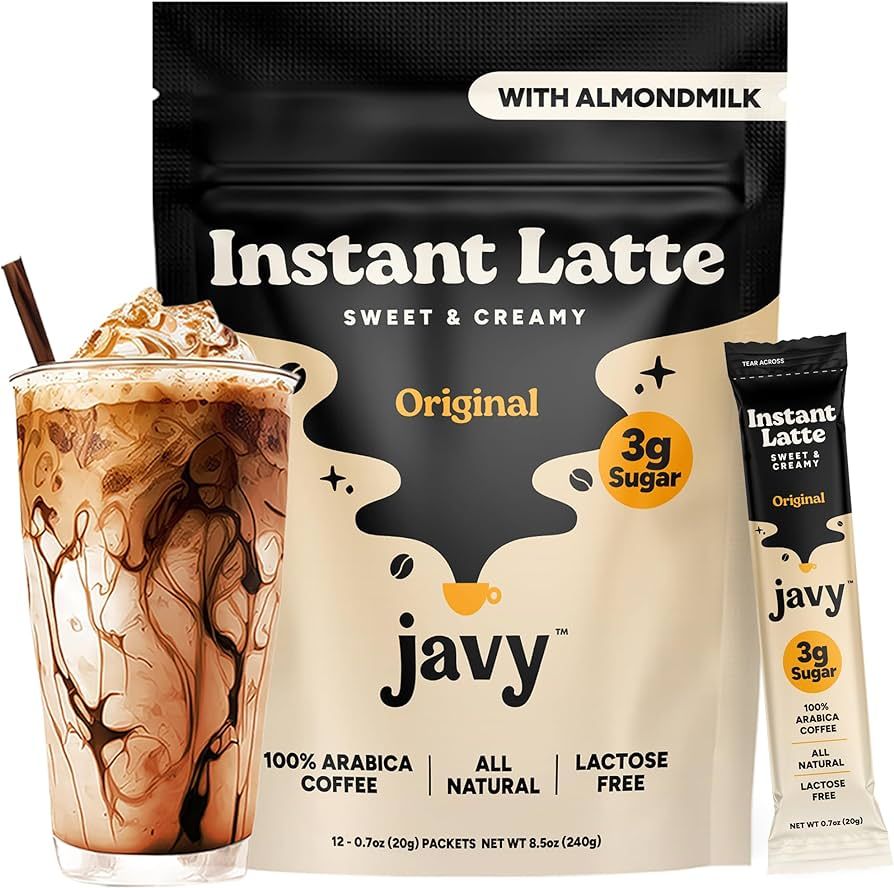 Javy Instant Latte - Instant Coffee Packets - 100% Arabica Coffee - Zero Artificial Flavors & Swe... | Amazon (US)