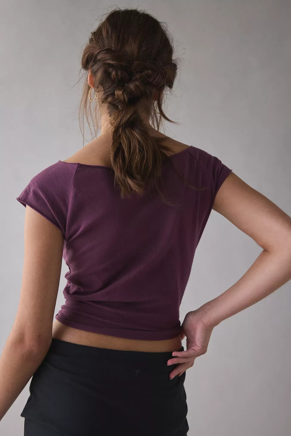 Out From Under Cotton Compression Boatneck Cropped Tee | Urban Outfitters (US and RoW)