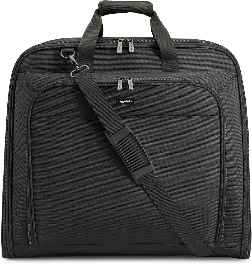 Amazon Basics 43" Travel Garment Bag Travel, Spacious Suit Bag with Detachable Shoulder Strap, Ex... | Amazon (US)