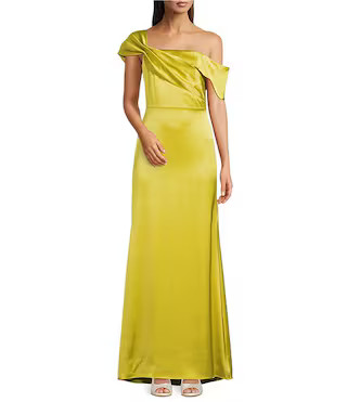 Alex Marie Jenni One Shoulder Asymmetrical Satin Gown | Dillard's | Dillard's