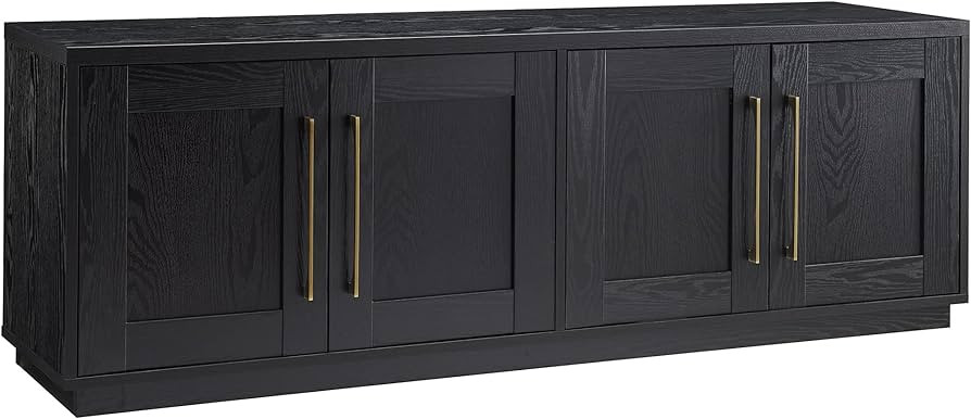 Henn&Hart Tillman Rectangular TV Stand for TV's up to 80" in Black Grain | Amazon (US)