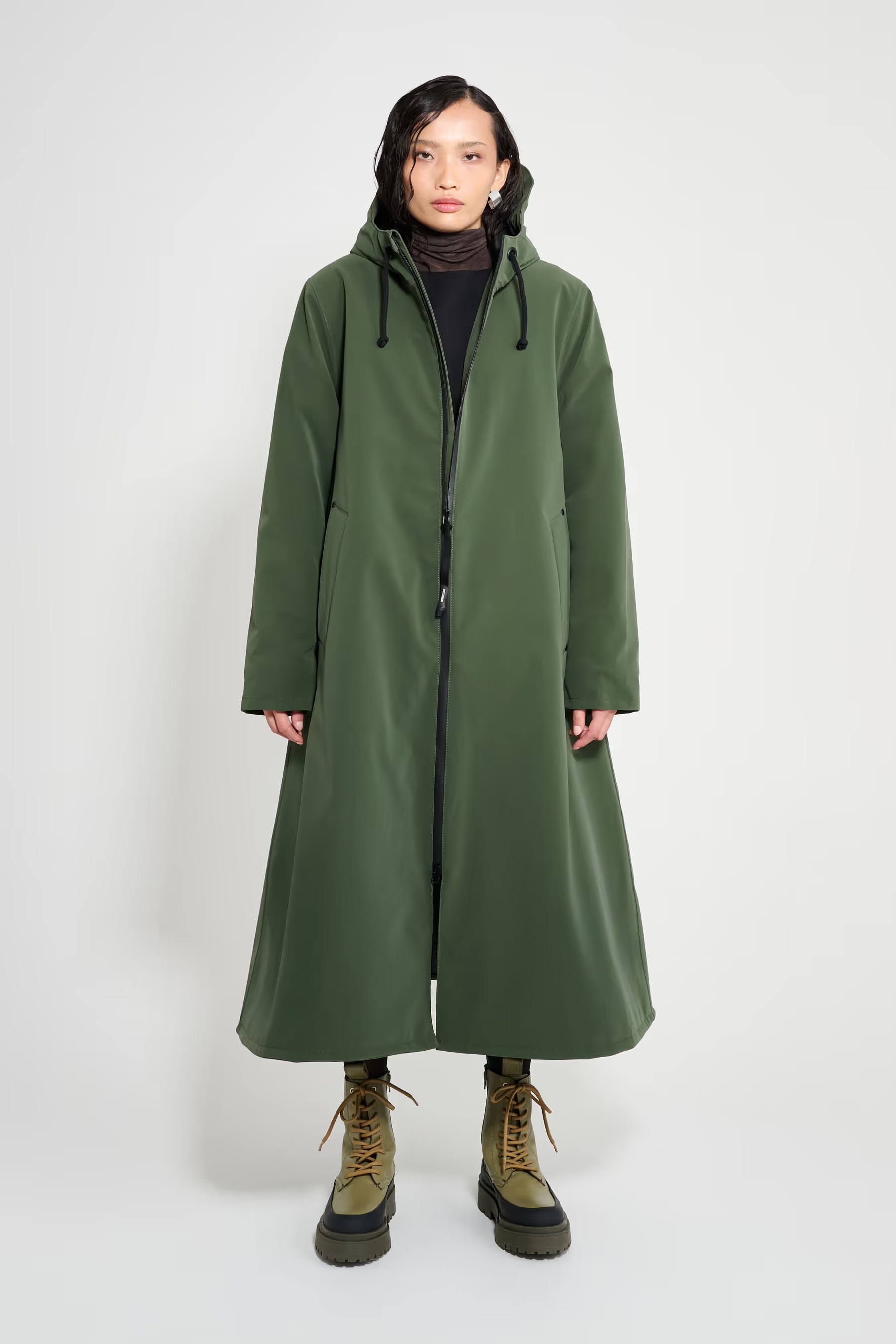 Mosebacke Long Matte Winter Coat Green | STUTTERHEIM GB | Stutterheim