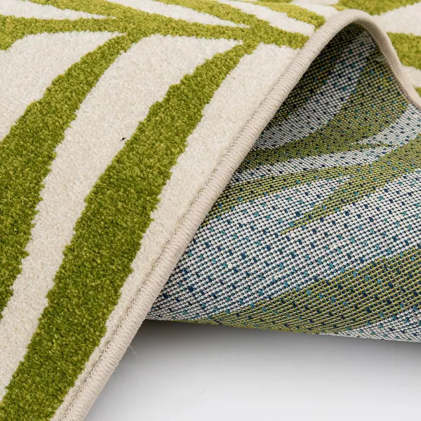 Tecopa Green and White Palm Leaf Indoor Outdoor Woven Area Rug - 7'10" x 9'10" | Bed Bath & Beyond