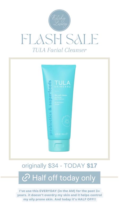 My favorite everyday TULA facial cleanser is HALF OFF today on Ulta! *adds to cart🛒*  #cleanbeauty #everydaybeauty #tulabeauty 

#LTKsalealert #LTKfindsunder50
