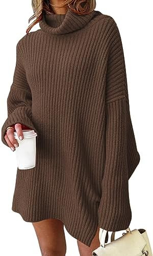 BTFBM Sweaters for Women Fall 2025 Crew Neck Lantern Long Sleeve Oversized Sweater Casual Knit Wi... | Amazon (US)