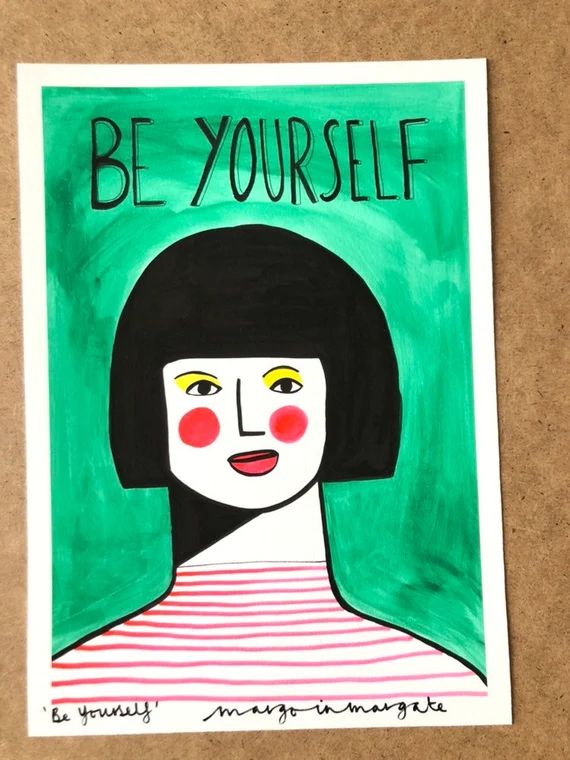 A4 Print. Be Yourself 005 - Etsy | Etsy (US)