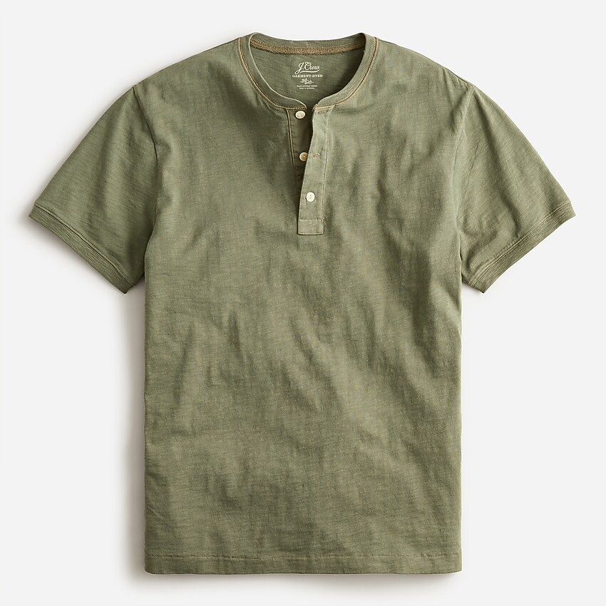 Garment-dyed slub cotton short-sleeve henley | J. Crew US