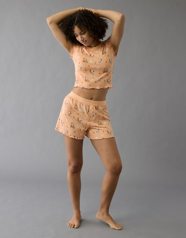 AE Snoopy Ice Cream Plush Baby Tee PJ Set | American Eagle Outfitters (US & CA)