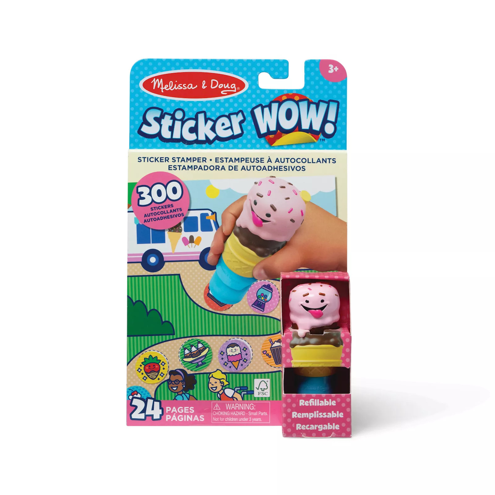 Melissa & Doug Sticker WOW!™ Activity Pad & Sticker Stamper - Ice Cream, Multi | Kohl's