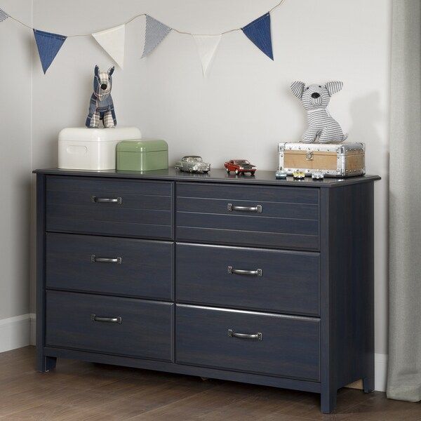 South Shore Furniture Ulysses Blueberry 6-drawer Double Dresser | Bed Bath & Beyond