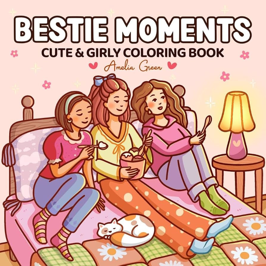 Bestie Moments: Coloring Book for Adults and Teens Featuring Cute & Girly Scenes for Relaxation (... | Amazon (US)