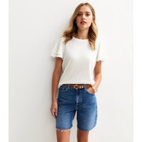 Women's White Flutter Sleeve T-Shirt New Look | New Look (UK)