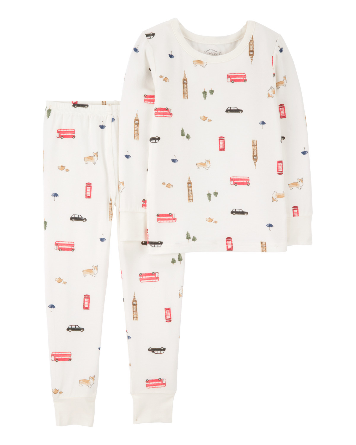 Toddler London Print PurelySoft Snug Fit 2-Piece Pajamas - Carter's | Carter's | Carter's Inc