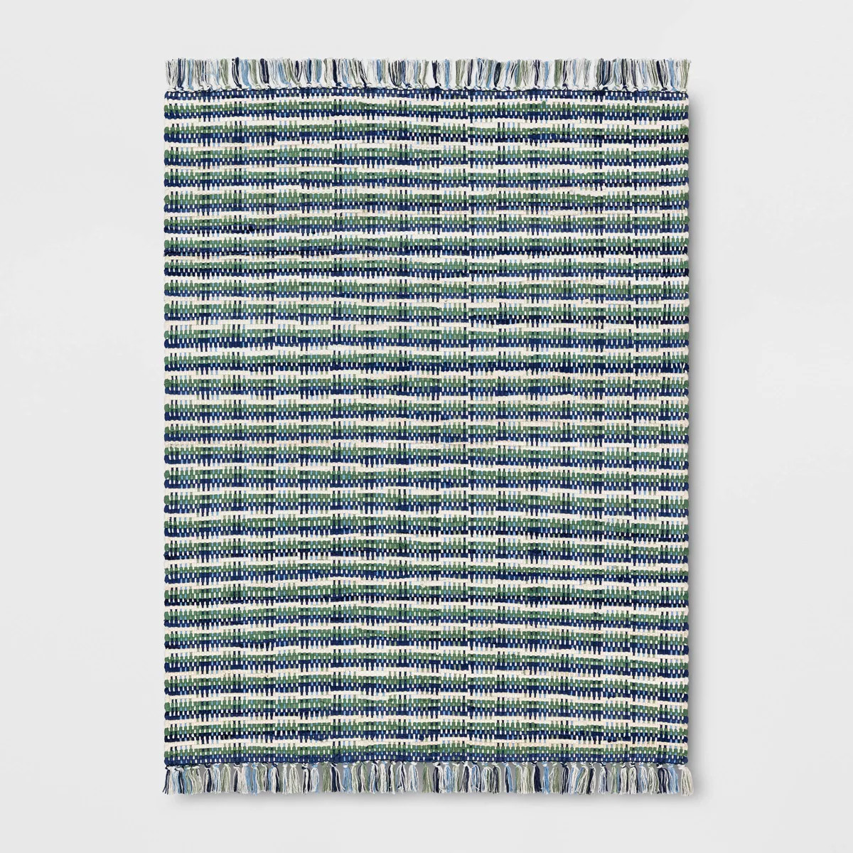 4'x5'6" Striped Chindi Handwoven Area Rug Green/Blue - Room Essentials™ | Target