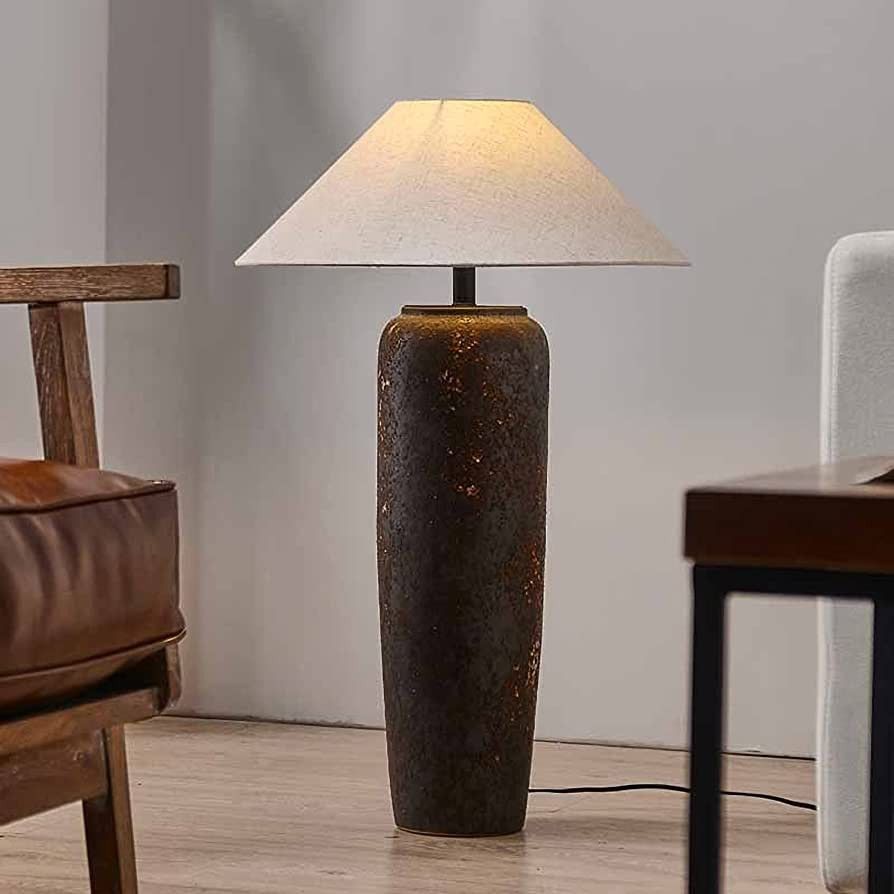 HUIBAOGONG Black Rustic Southwestern Crock Pot Table Lamp 29.5" Tall Ceramic Standing Floor Lamp ... | Amazon (US)