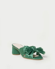 Emilia Sage Pleated Bow Heel | Loeffler Randall