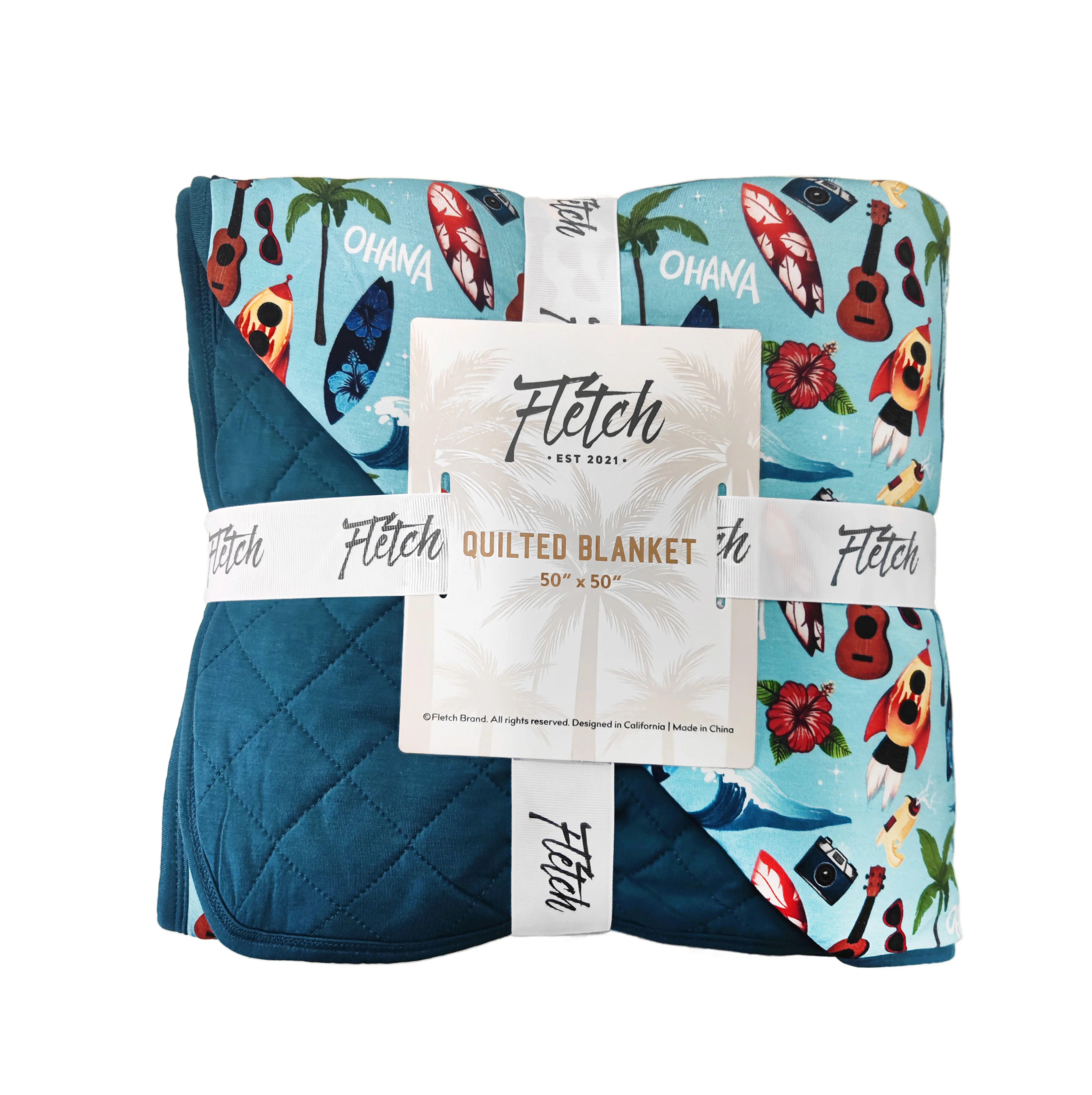 Cosmic Surf Quilted Blanket | Fletch