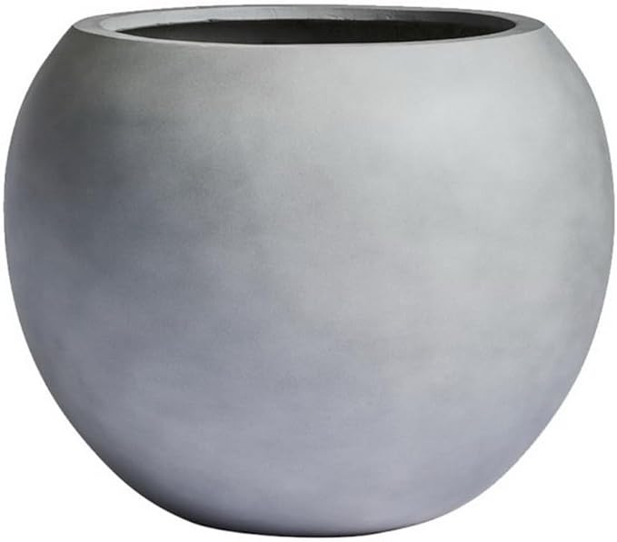 DTY Signature Mount Sherman 1-Piece Fiberstone Planter for Indoor/Outdoor, Gray, 17" H x 21" Dia ... | Amazon (US)