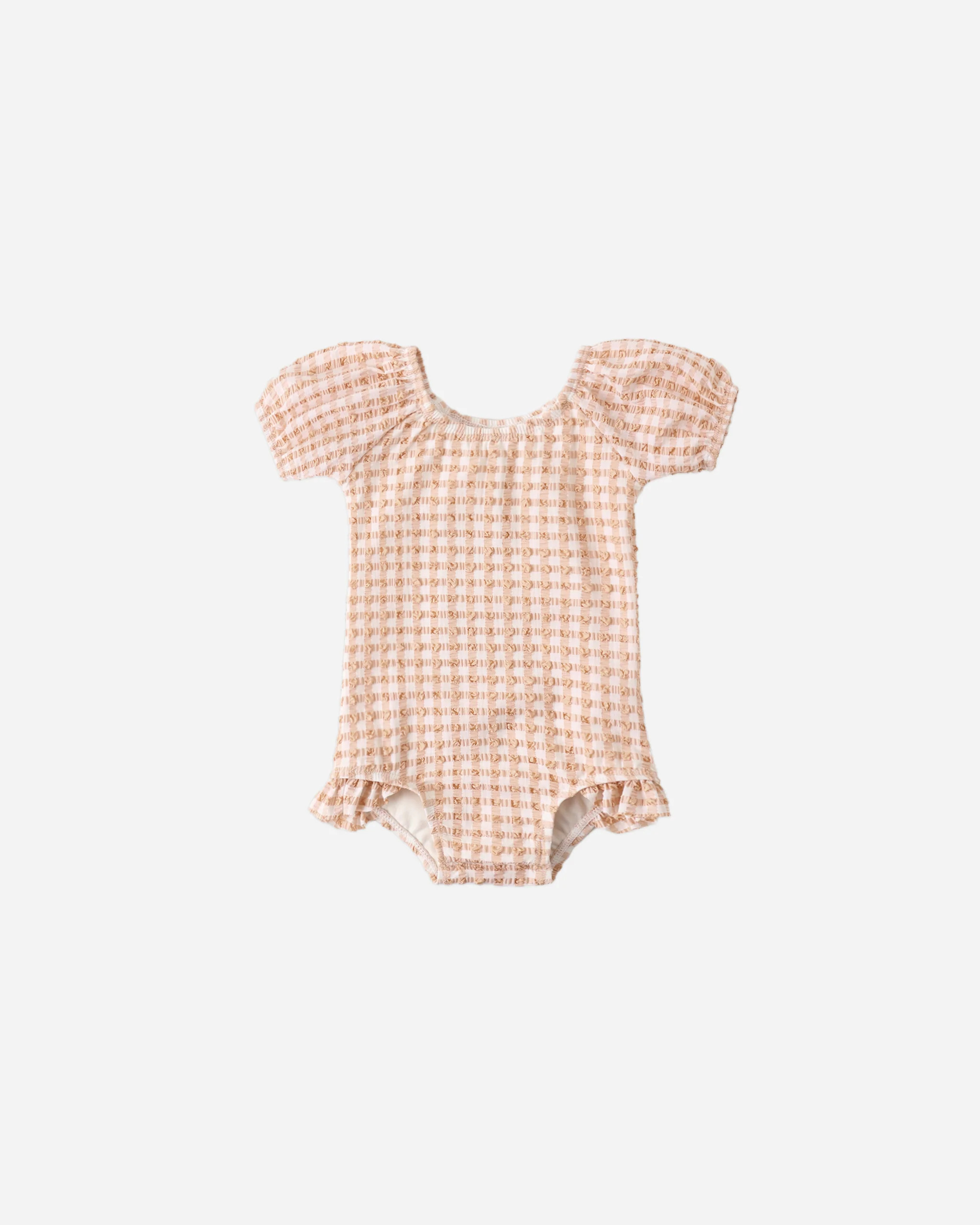 Catalina One-Piece Melon Check | Rylee + Cru