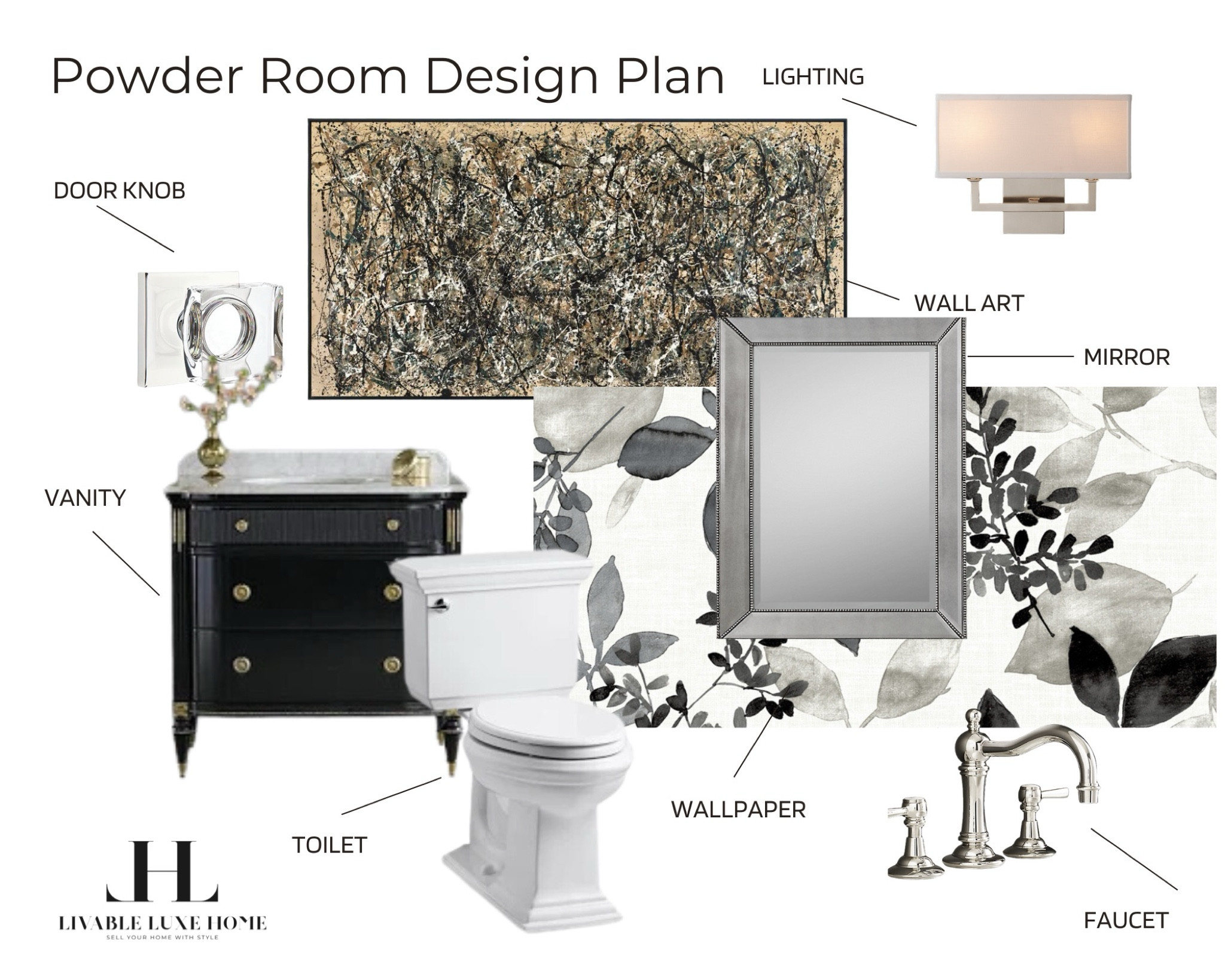 Next project is the powder room refresh. We’re adding artwork and swapping out the vanity to an already pretty powder room  

#LTKHome #LTKStyleTip