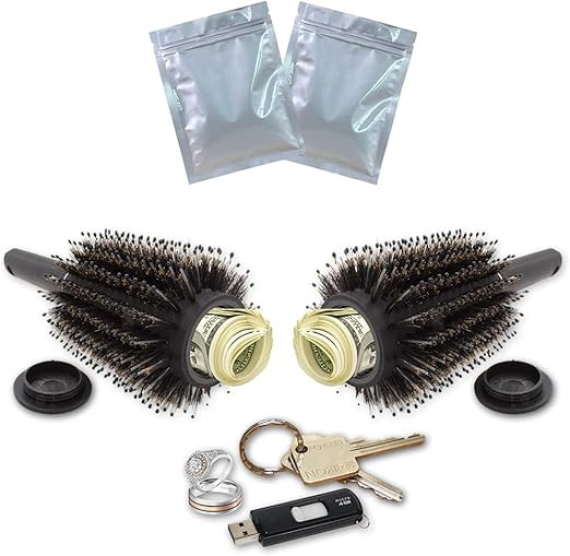 Sneaky Booze Stash Hair Brush Diversion Safe: FREE Smell/Odor Proof Bags Discrete Portable Storag... | Amazon (US)