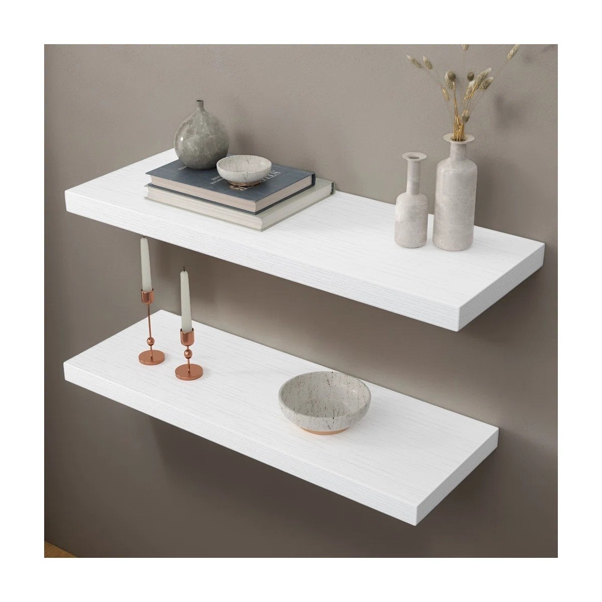 These floating wall shelves from Wayfair are currently part of the Warehouse Clearout and marked 52% off. Perfect for displaying books, framed photos, candles, vases, and decorative accents, these clean-lined shelves instantly add storage and style to any living room, bedroom, bathroom, kitchen, or home office. The modern floating design creates a sleek, clutter-free look while maximizing wall space. #FloatingShelves

#LTKSaleAlert #LTKHome