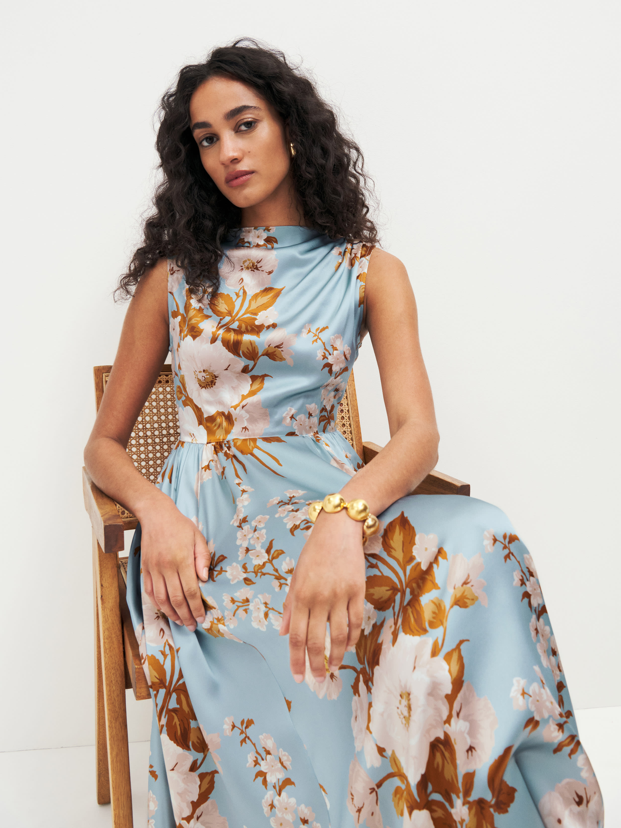 Blu Silk Dress | Reformation (US & AU)