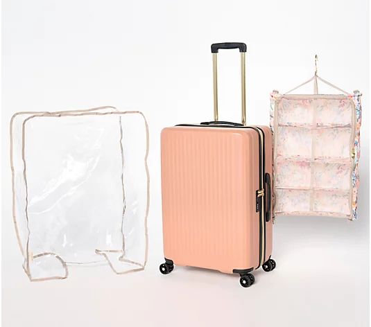 Triforce 27" Hardside Luggage w/ Organizer and Clear Cover - QVC.com | QVC