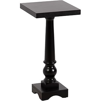 Kate and Laurel Butterfield Traditional Square Pedestal Side Table; 12 x 12 x 25; Black; Vintage ... | Amazon (US)