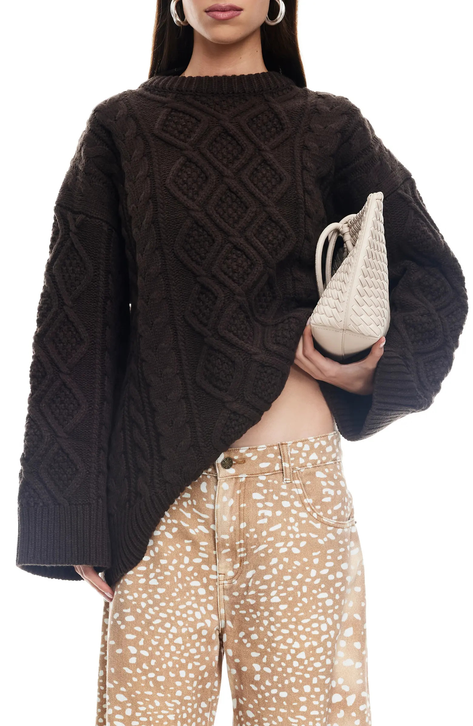 Gigi Oversize Cable Stitch Sweater | Nordstrom