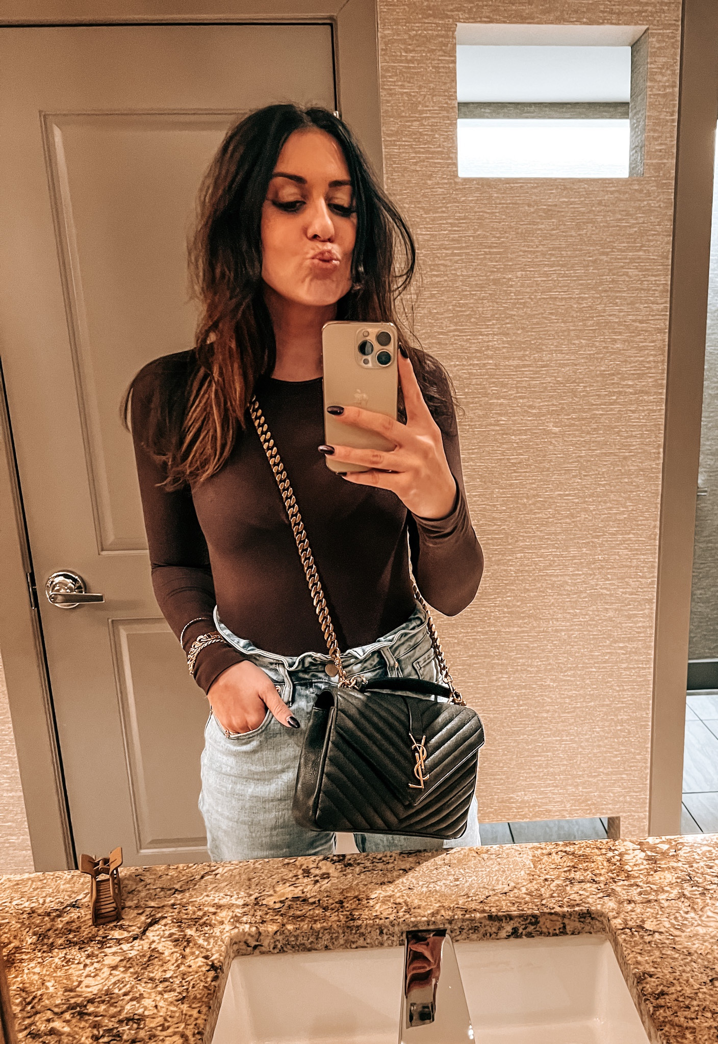 Current purse view: YSL 

College Medium YSL Matelasse Lambskin V-Flap Crossbody Bag with Golden Hardware…. Love it 🥰 
.
.
.
.
.
.
#ysl #luxurybag #crossbodybag #momstyle #itbag #ltkfind

#LTKfamily #LTKSeasonal #LTKstyletip