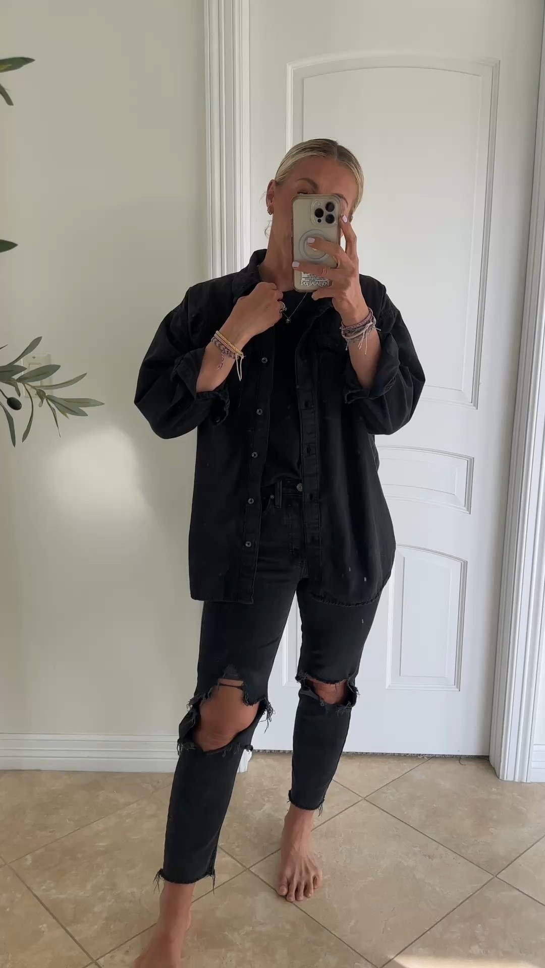 Wearing medium in this oversized button up from Walmart! 

Sarah Joy, Walmart find, casual outfit 

#LTKSaleAlert #LTKFindsUnder50 #LTKStyleTip