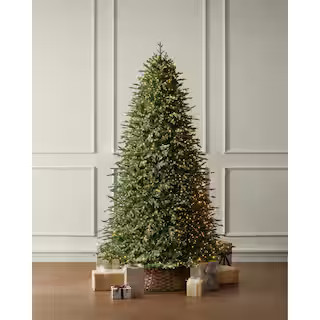 Home Decorators Collection 9 ft. Yorkshire Twinkling Fir LED Pre-Lit Artificial Christmas Tree 25... | The Home Depot