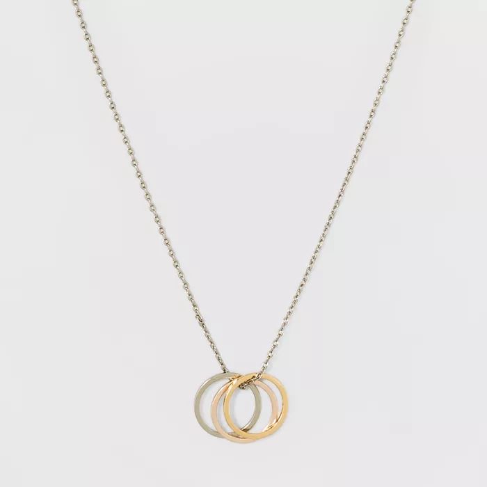 Circles Short Pendant Necklace - A New Day™ | Target