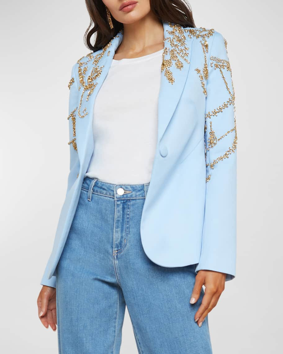 L'Agence Clementine Crystal Blazer | Neiman Marcus