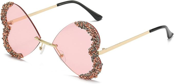 laureles Sparkling Rhinestones Cat Eye Y2K Sunglasses Women Bling Black Red Sun Glasses Men Shade... | Amazon (US)