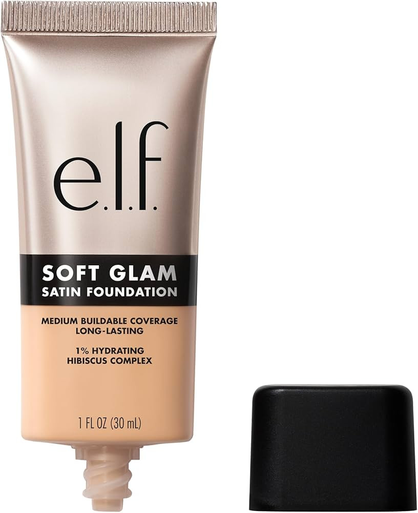 e.l.f. Soft Glam Foundation, Medium Coverage, Long-Lasting & Buildable Foundation For A Smooth, S... | Amazon (US)